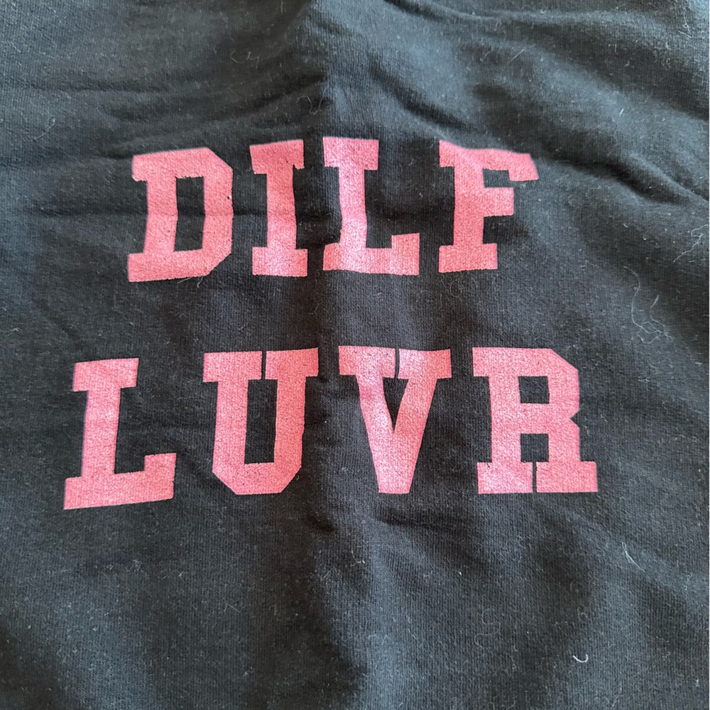 Black Crewneck Sweatshirt “DILF LUVR” - Picture 3 of 4